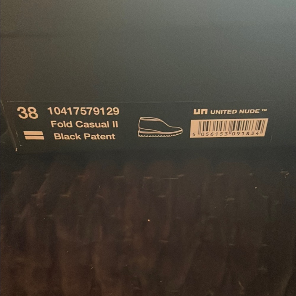 United Nude Black Patent Fold Casual II Shoes